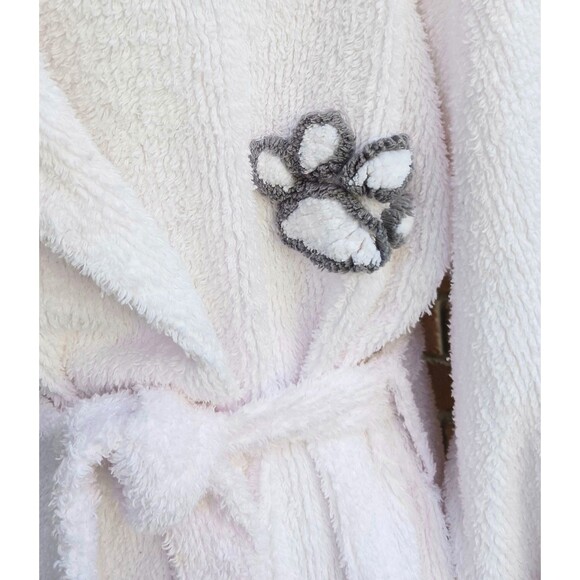 RARE Canyon Group Cozy Cat Lovers Chenille Cotton Long Belted Robe  Sz L - Picture 6 of 10